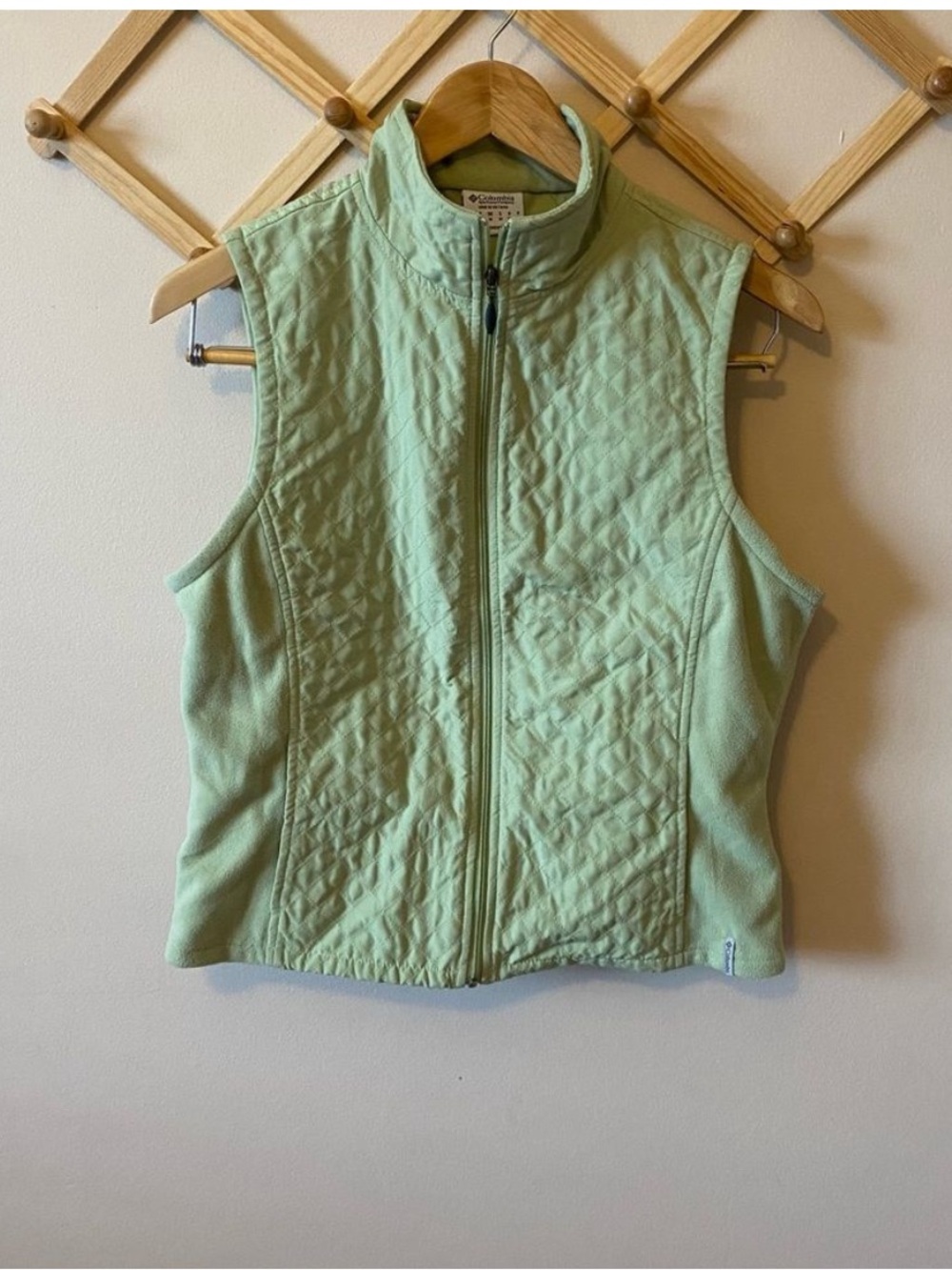 Columbia Emerald Valley Quilted Fleece Vest Mint Green Women’s Small NWT